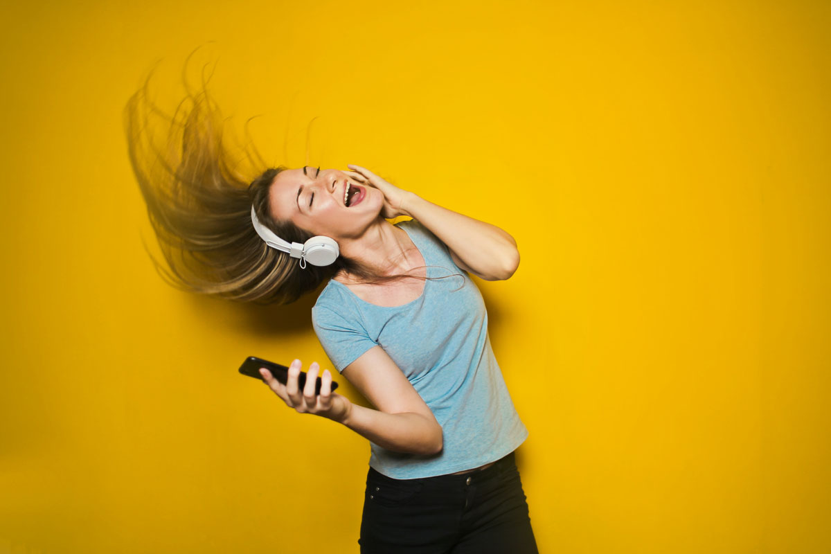 Girl Listening Music