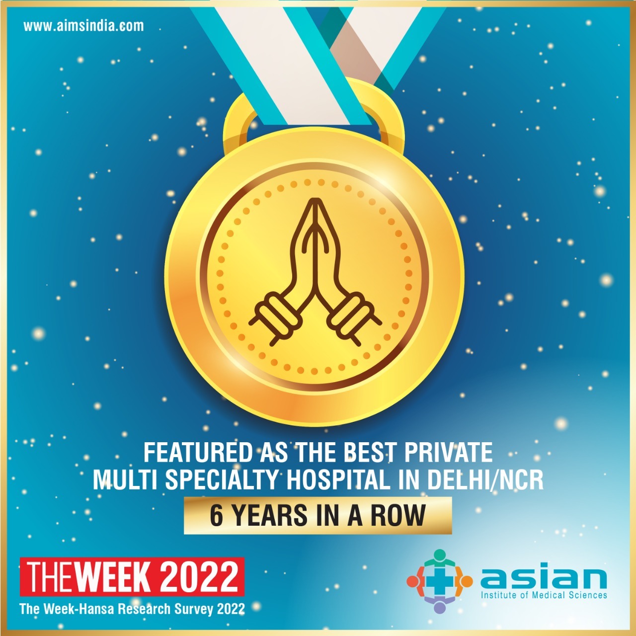 Featured As The Best Private Multi Specialty Hospital In Delhi/NCR 6 Years In A Row